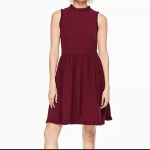 Kate Spade Ruffle Trim Fit & Flare Dress Size 14